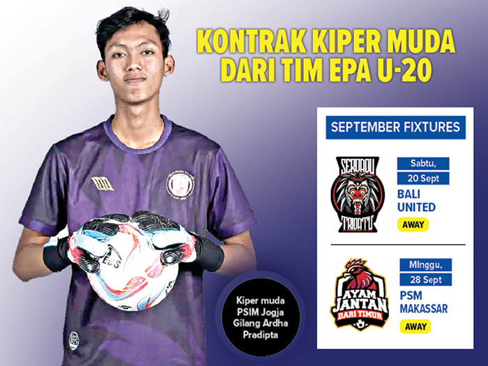 Kiper muda PSIM Jogja Gilang Ardha Pradipta