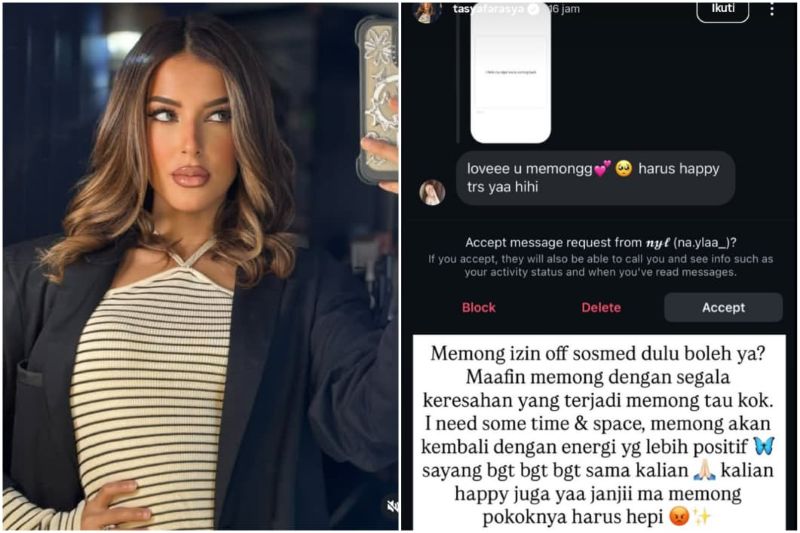 Beauty influencer Tasya Farasya mengumumkan akan mengambil jeda dari media sosial.