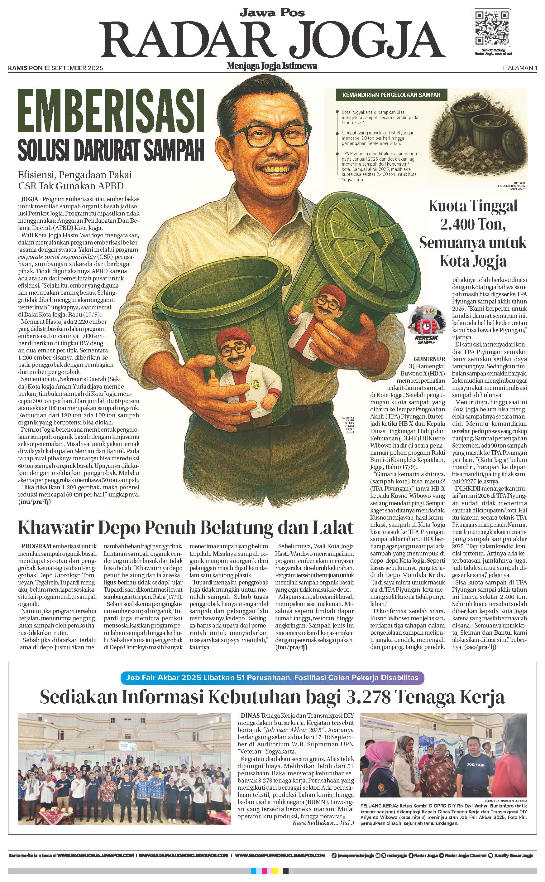 Jawa Pos - Radar Jogja, edisi Kamis 18 September 2025