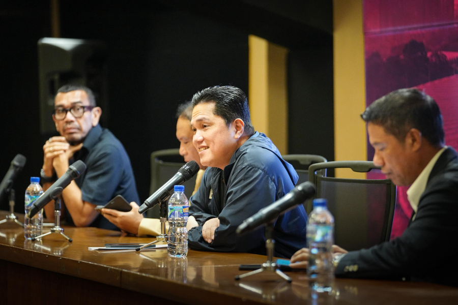 Ketua Umum PSSI, Erick Thohir dalam agenda Rapat Komite Eksekutif