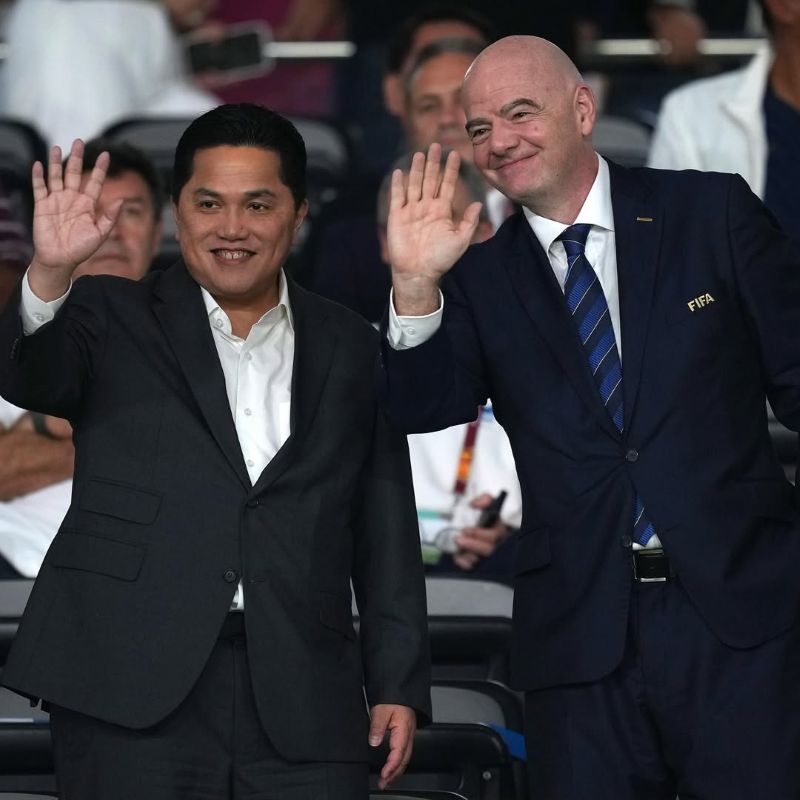 Foto : Respon Presiden Fifa terkait diangkatnya Erick Thohir menjadi Menpora.