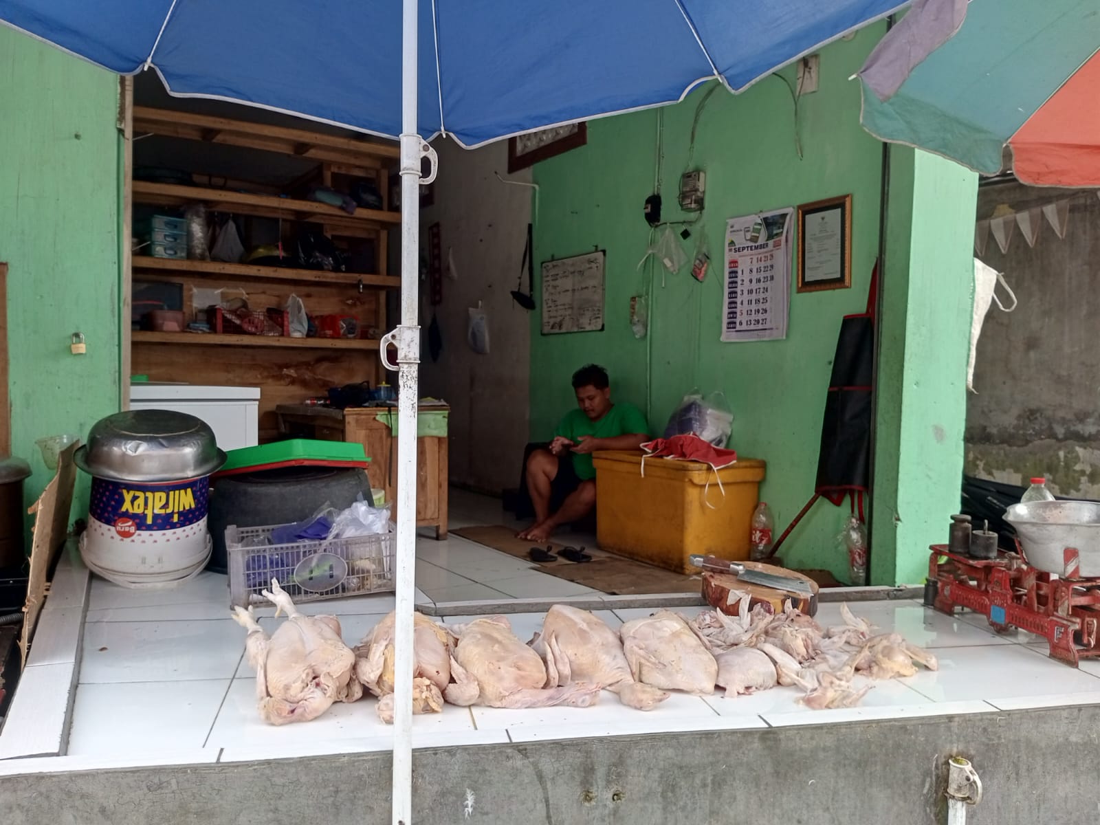 Pedagang Pasar Argosari Wonosari Dwi Riadi menyebut kenaikan harga ayam potong di pasaran tidak berdampak secara signifikan pada hasil penjualan. Sebab, menurutnya para pemb