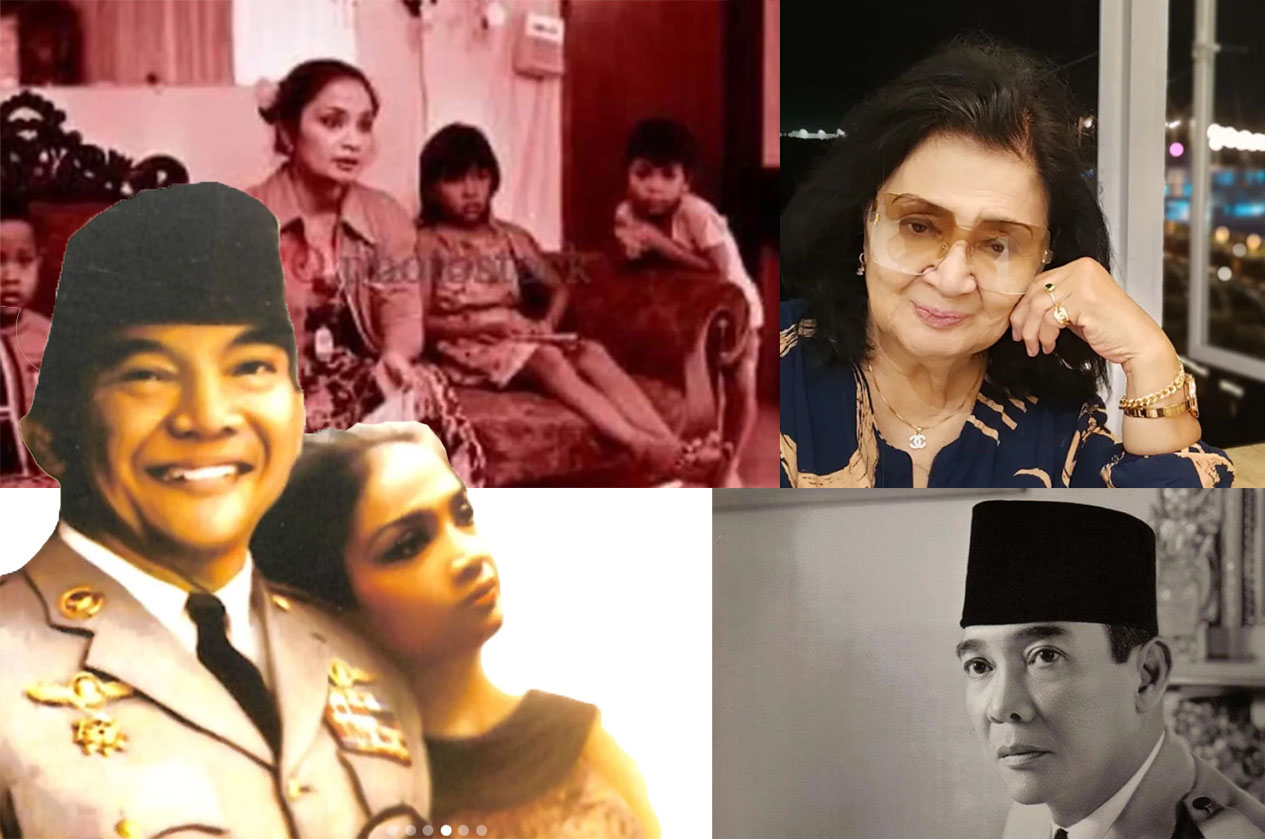 Soekarno dan isteri ke tujuhnya, Yurike Sanger.
