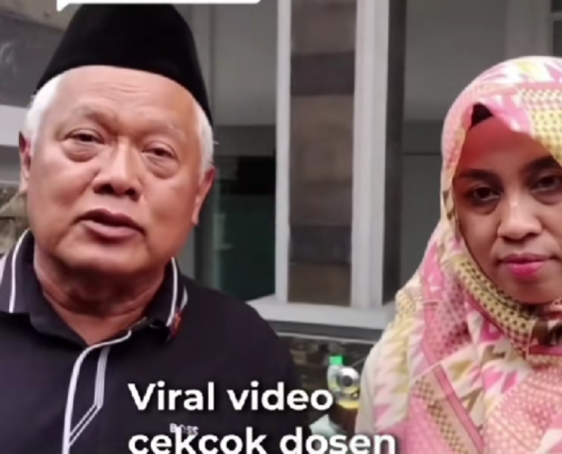 Eks Dosen UIN Malang Imam Muslimin dan isterinya.