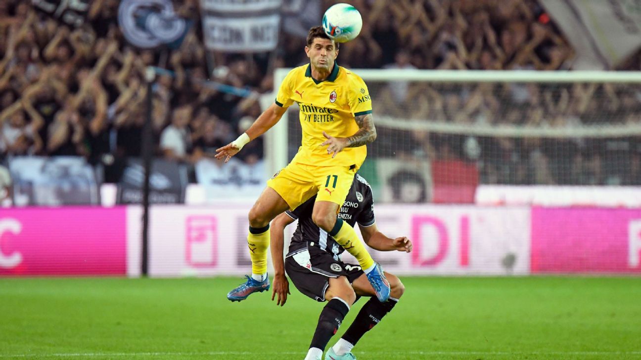 Christian Pulisic cetak dua gol dalam kemenangan 0-3 AC Milan atas Udinese di Serie A