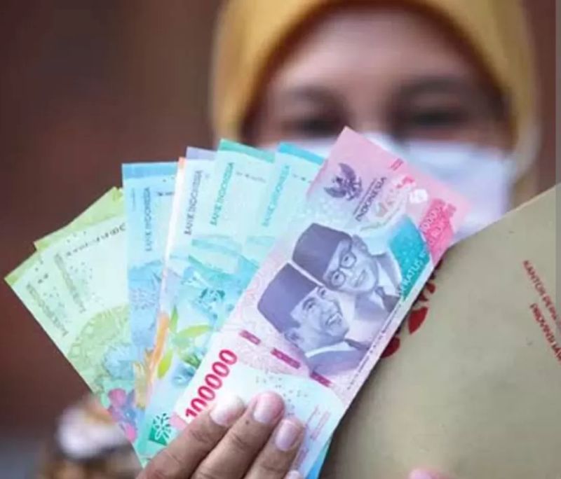 Ilustrasi mata uang kertas baru berbagai nilai.