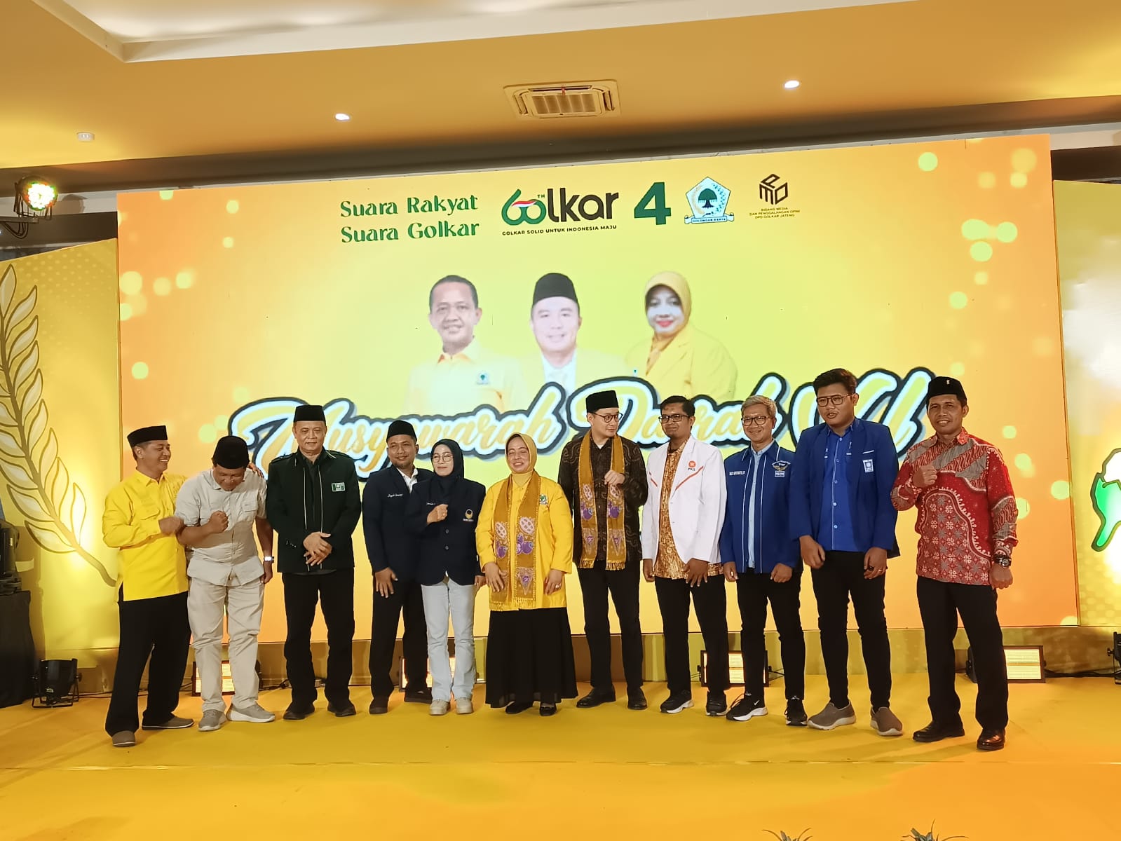 Sejumlah pengurus partai politik di Purworejo menghadiri Musyawarah Daerah (Musda) XI DPD Partai Golkar Purworejo. (M Hafied/Radar Jogja)  &nbsp;