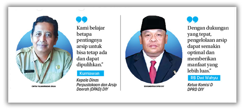 Kurniawan, Kepala Dinas Perpustakaan dan Arsip Daerah (DPAD) DIY dan RB Dwi Wahyu, Ketua Komisi D DPRD DIY