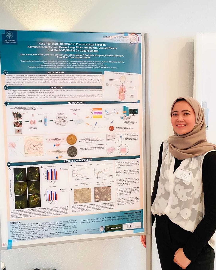 Mahasiswi program doktoral double degree di Fakultas Biologi Universitas Gadjah Mada (UGM) dan Department of Molecular Genetics and Infection Biology, University of Greifsw.