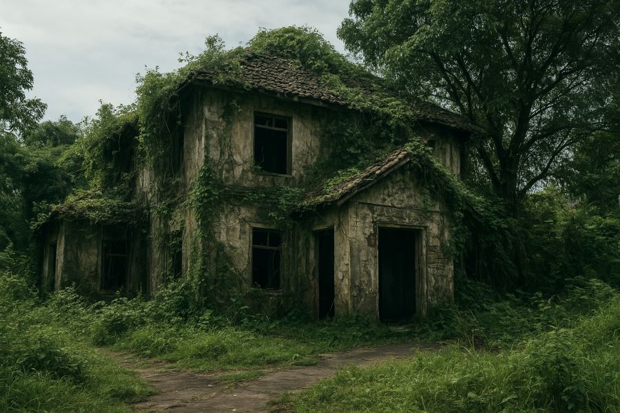 Ilustrasi rumah angker