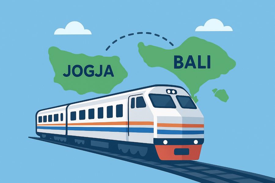ilustrasi perjalanan Jogja Bali