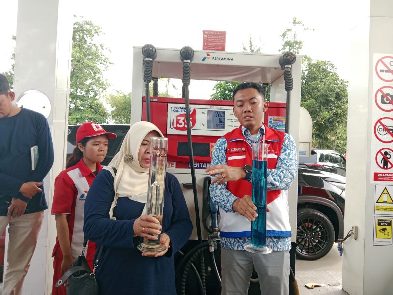 PENINJAUAN: Pengecekan SPBU Gito Gati, Sariharjo oleh PT Pertamina Patra Niaga, Polda DIY, Polresta Sleman, dan Dinas Perindustrian dan Perdagangan (Disperindag) Kabupaten Sleman.