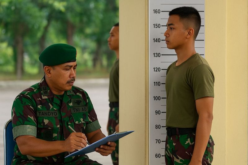 Ilustrasi seleksi calon prajurit TNI Angkatan Darat.