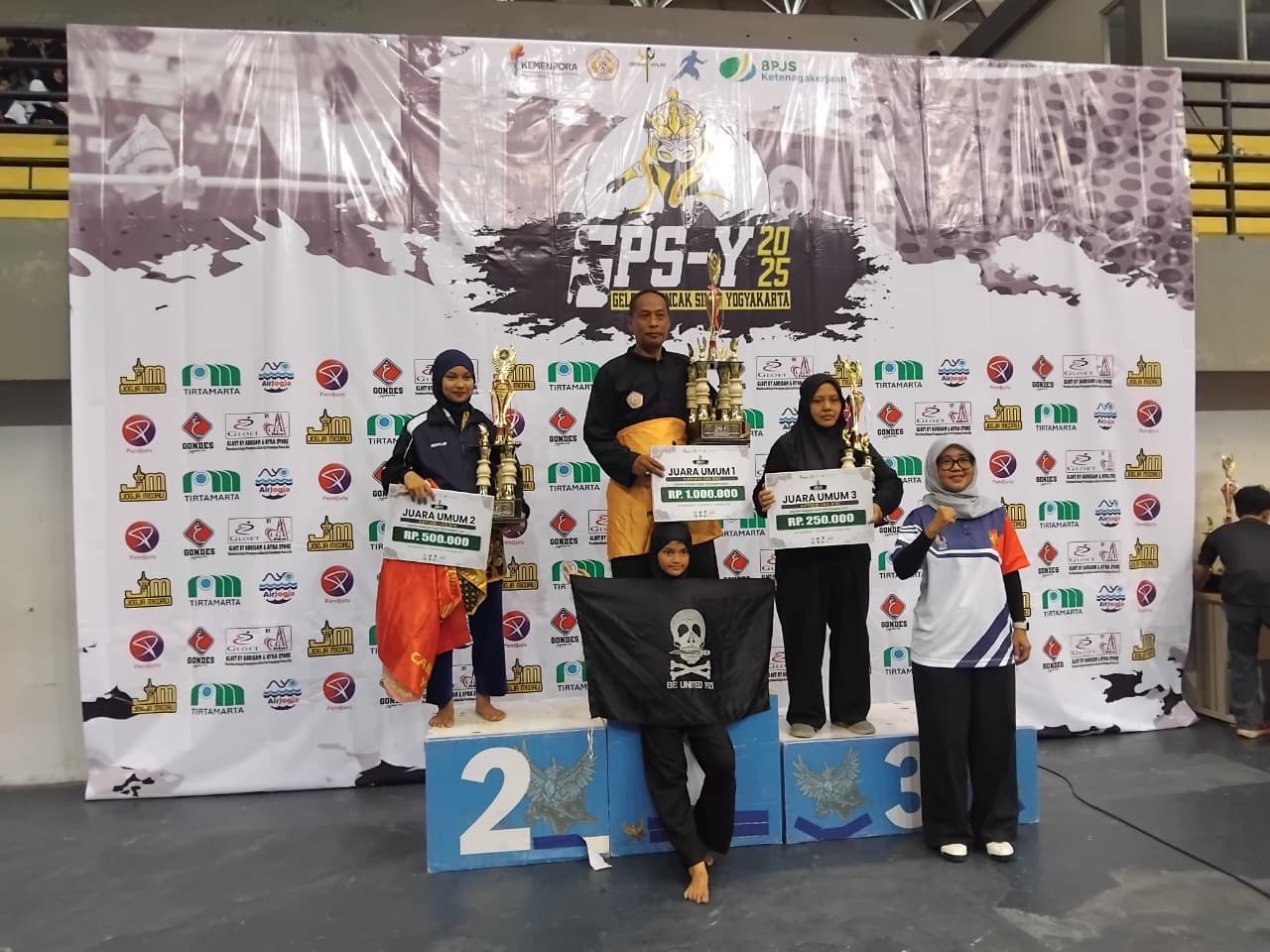 Keterangan Perwakilan IPSI DIY Heryos Sukamto saat menutup Kejuaraan GPS-Y 2025 di GOR Amongrogo, Minggu (5/10).  &nbsp;