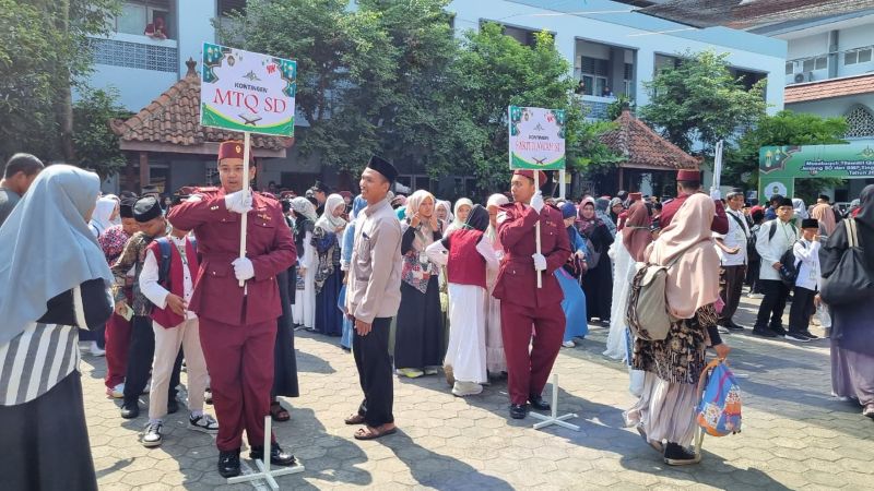 ANTUSIAS: Peserta memadati lokasi perlombaan MTQ di SMA Muhammadiyah 2 Yogyakarta.