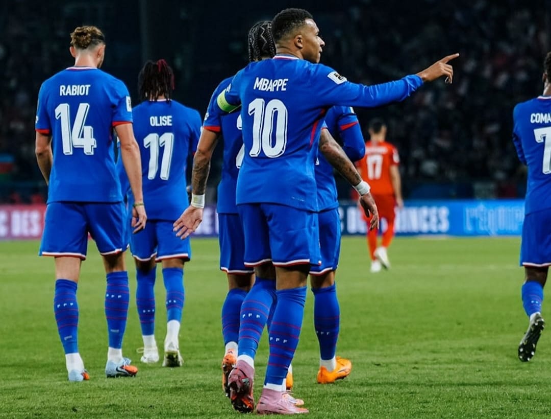 Kylian Mbappe tampil bersinar dalam kemenangan Prancis atas Azerbaijan di kualifikasi Piala Dunia