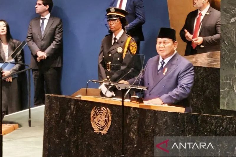 Presiden RI Prabowo Subianto pada Sidang Majelis Umum Perserikatan Bangsa-Bangsa (PBB) di Markas Besar PBB, New York, Amerika Serikat.