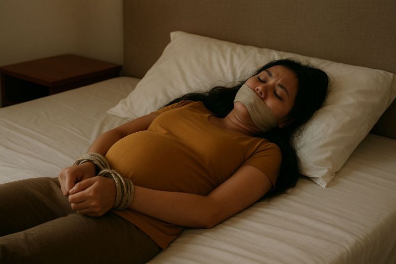 Ilustrasi foto wanita hamil tewas di hotel Palembang, diduga korban kekerasan.