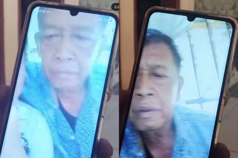 Mbah Tarman saat klarifikasi melalui telefon.