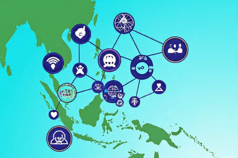 Peta Indonesia dengan Internet.