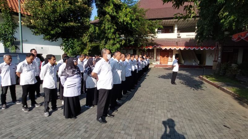 APEL: ASN Lingkup pemkab menerima arahan dari Sekretaris Daerah.&nbsp;