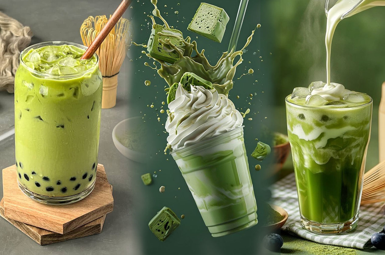 Minuman matcha.