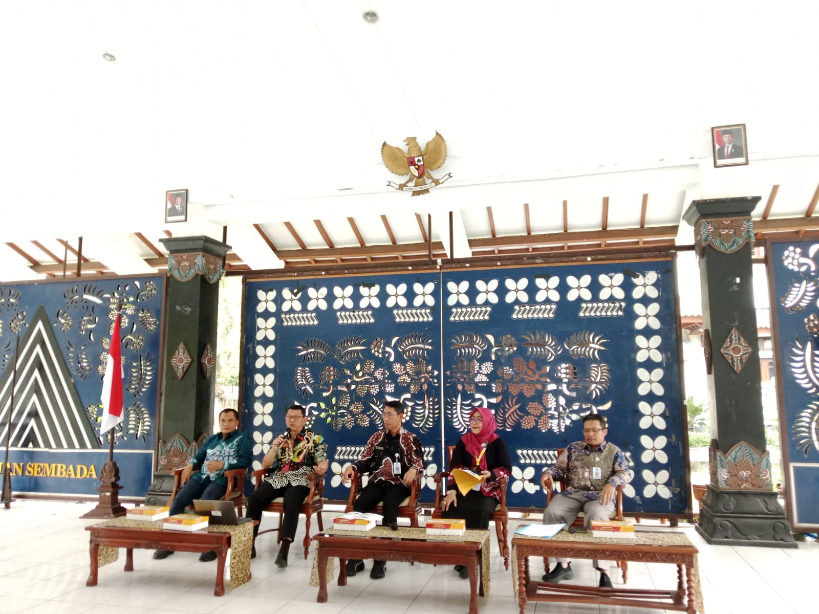 Jumpa pers yang digelar di Pendopo Rumah Dinas Bupati