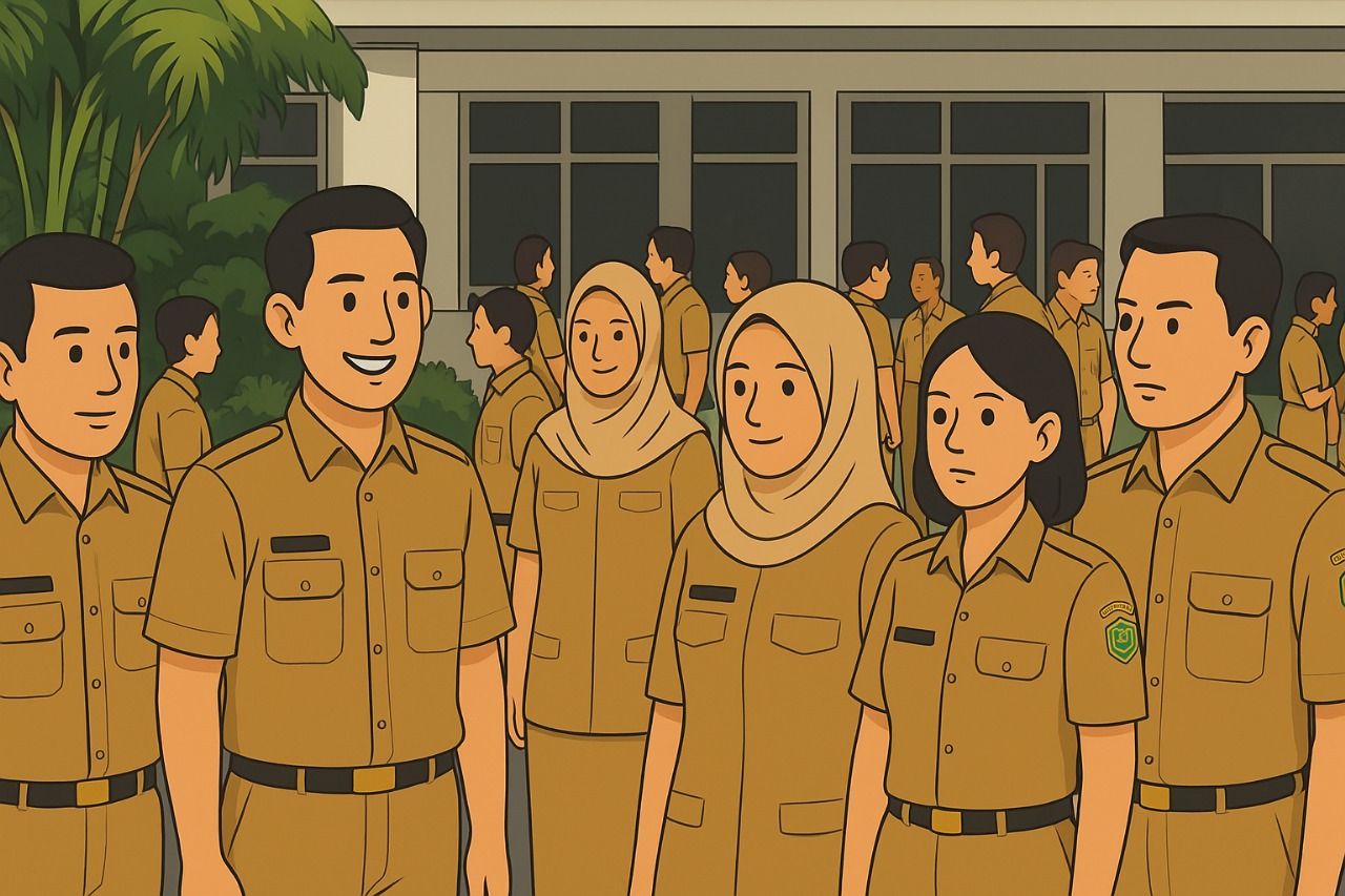 Ilustrasi ASN (Ilustrasi menggunakan Ai)