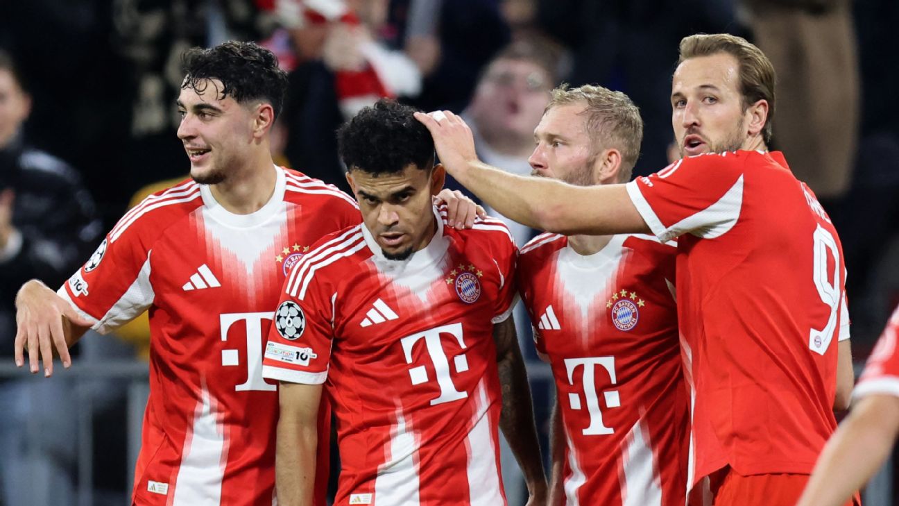 Selebrasi pemain Bayern Munich dalam kemenangan 4-0 atas Club Brugge di Liga Champions