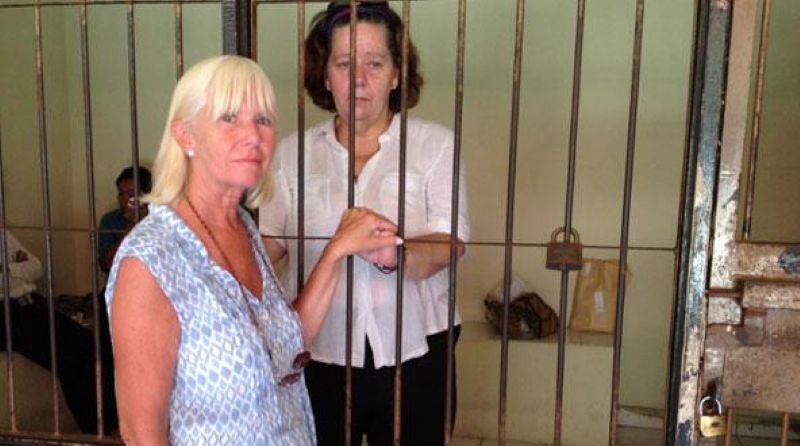 Lindsay Sandiford  dalam kurungan penjara.