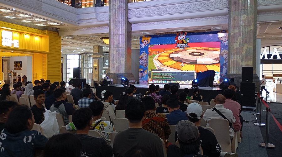 SERU:&nbsp;Suasana kompetisi Seal Online dalam acara Seal Lovers Game Festival 2025 yang diselenggarakan di Sleman City Hall, Senin (27/10/2025).