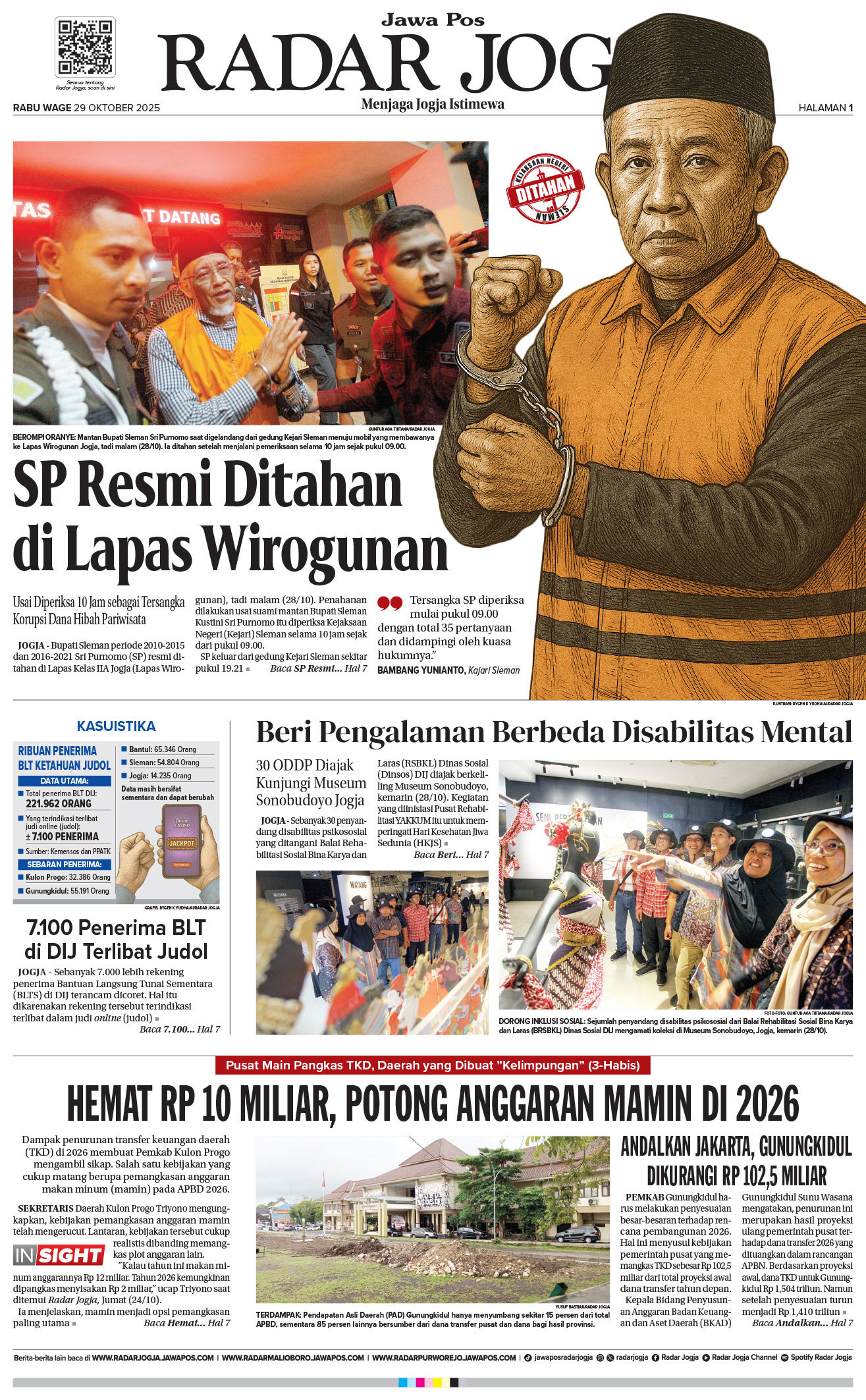 Jawa Pos - Radar Jogja, edisi Rabu 29 Oktober 2025