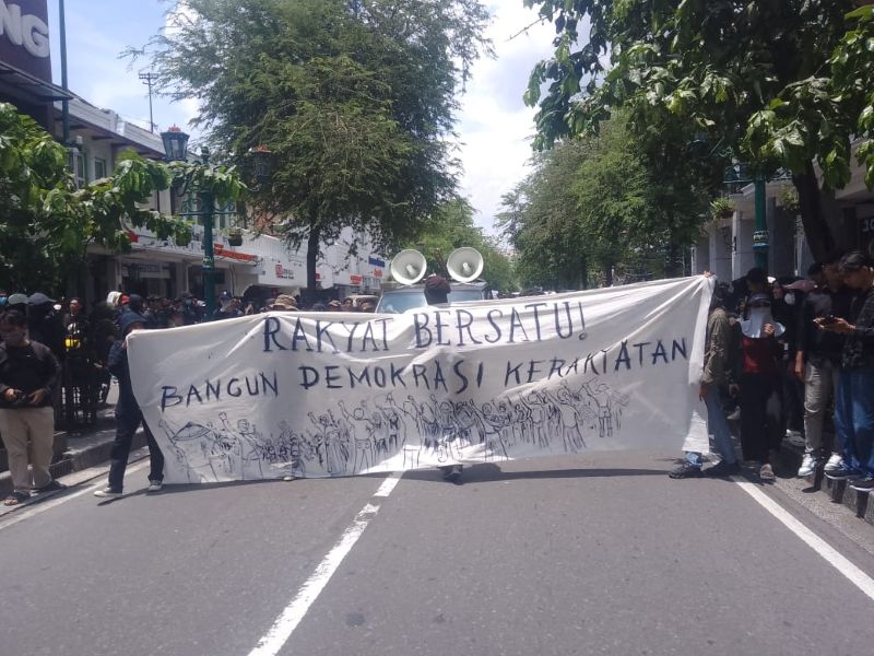 Aksi turun kejalan mahasiswa Jogja beberapa waktu lalu.