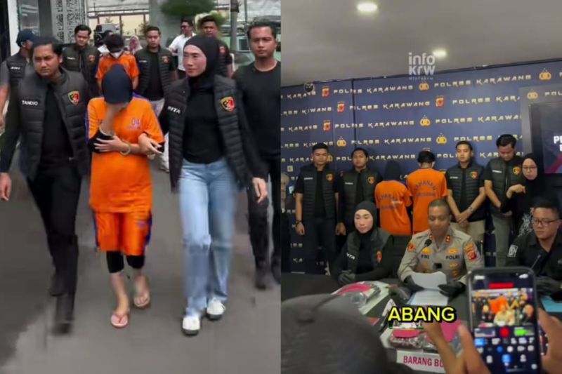 Pelaku pembuangan bayi di Karawang.