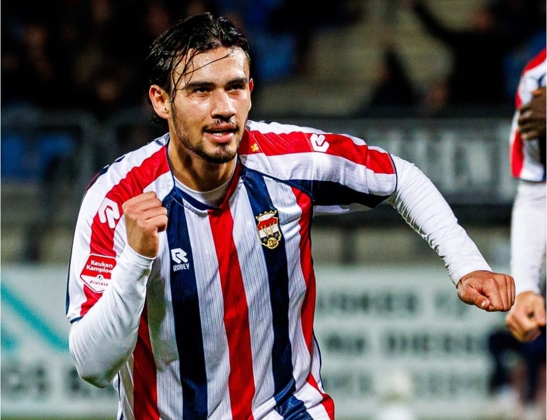 Nathan Tjoe A On cetak gol perdana bersama Willem II saat kalahkan FC Dordrecht di KNVB Beker