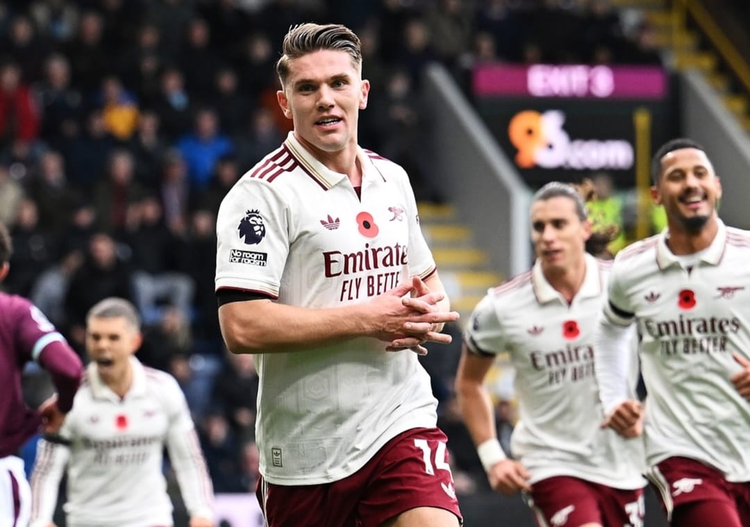 Selebrasi Viktor Gyokeres dalam kemenangan 2-0 Arsenal atas Burnley dalam lanjutan Premier League