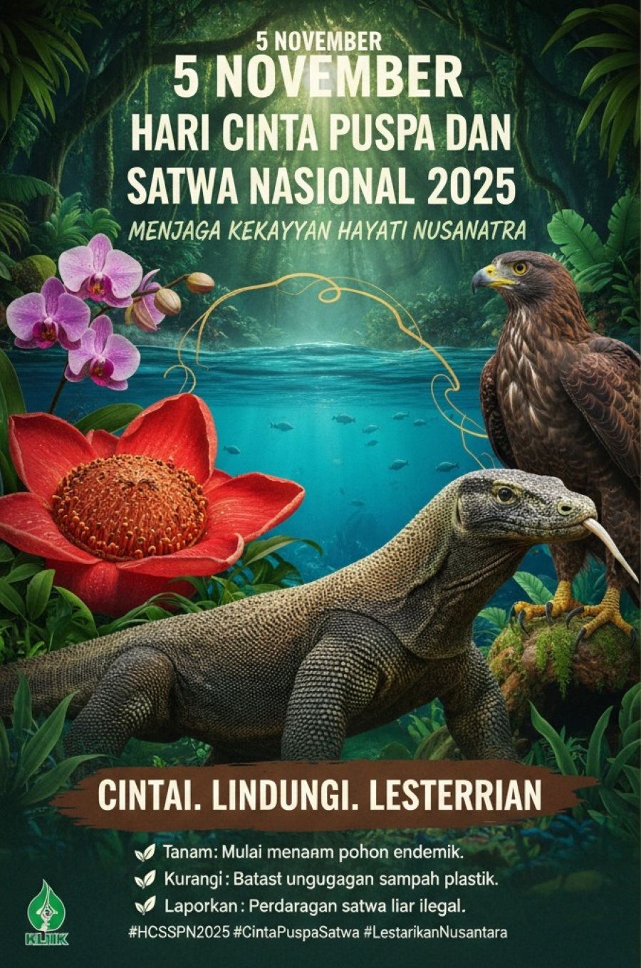 Hari Cinta Puspa dan Satwa Nasional 2025 (Sumber: AI)