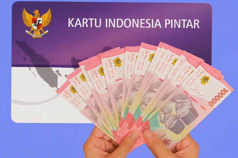 Ilustrasi pencairan dana Program Indonesia Pintar (PIP).