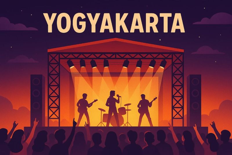 Animasi Ilustrasi Konser di Yogyakarta.