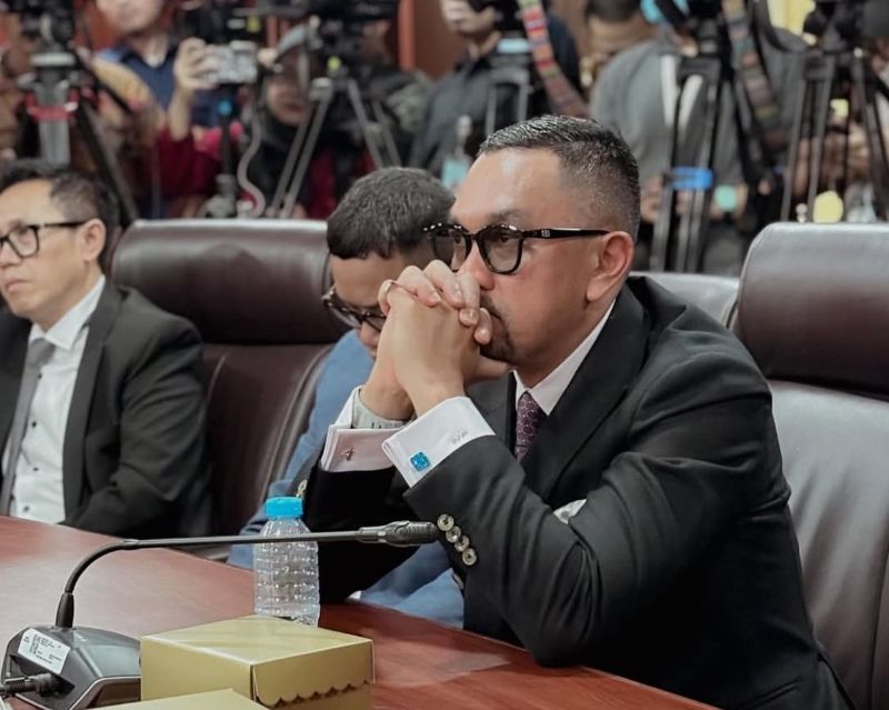 Ahmad Sahroni saat sidang putusan MKD DPR RI di Senayan, Jakarta.
