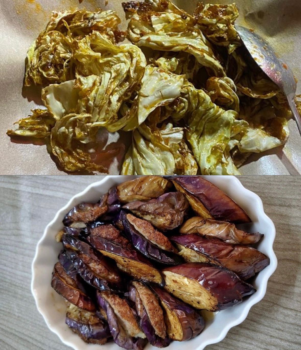 Ilustrasi kol goreng & terong goreng (foto: pinterest)