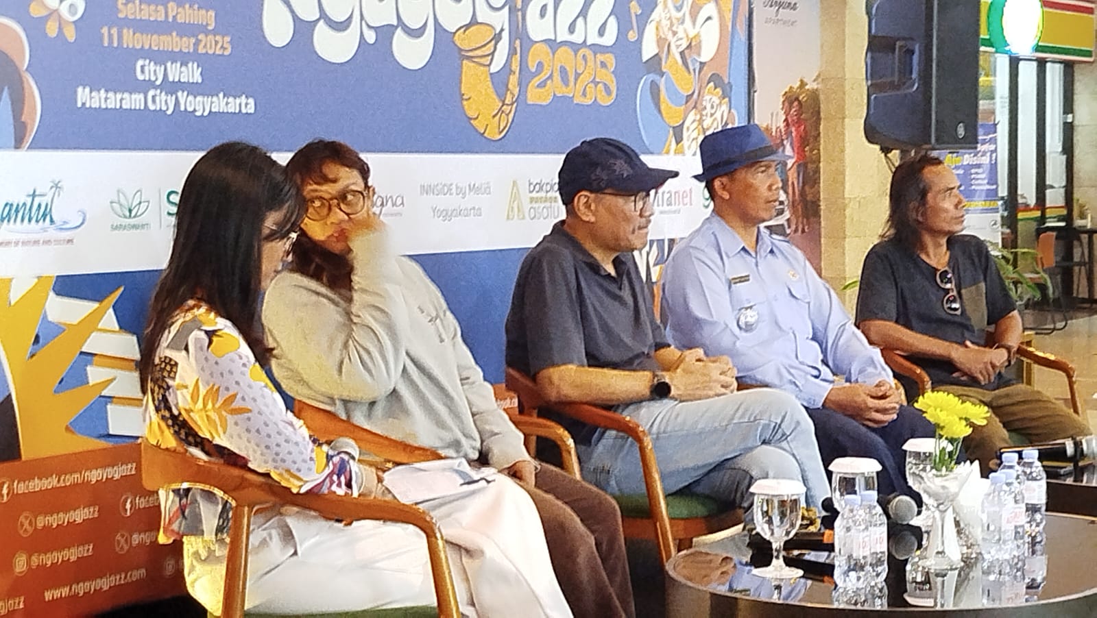 Press conference Ngayogjazz 2025 berlangsung di Citywalk Mataram City, Sleman, Selasa (11/11/2025).