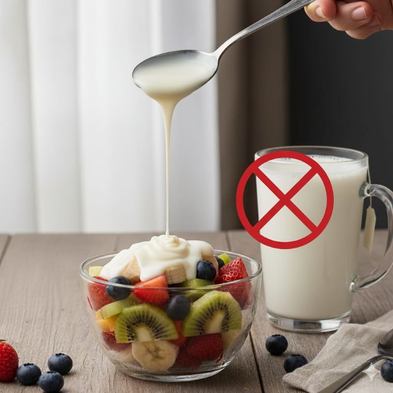 Susu kental manis tidak cocok untuk diseduh melainkan hanya dibuat topping.