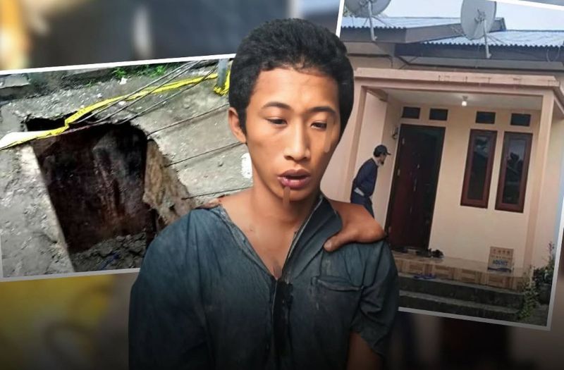 Pelaku kasus pembunuhan Aresty saat ditangkap polisi.