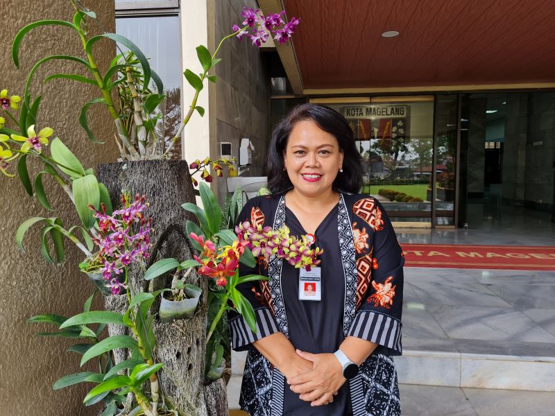 LIHAT PELUANG: Prawerti Prajnajati adalah atlet pencak silat. Namun dia justu membaca peluang dan memilih meniti karier birokrasi hingga menjadi Sekretaris DPRD Kota Magelang
