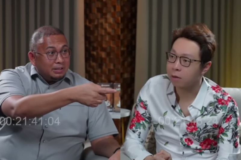 Andre Rosiade ayah dari Azizah Salsha dan Richard Lee saat podcast bersama.