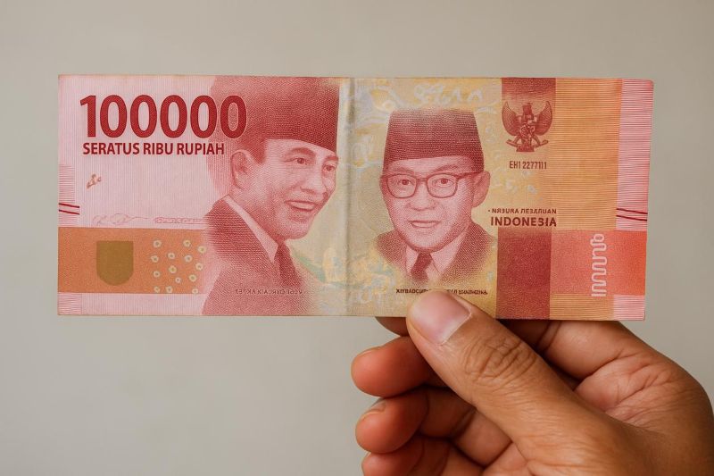 Selembar uang Rp 100.000.