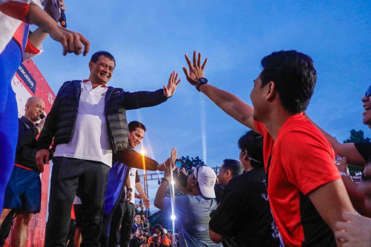 Gubernur Jawa Tengah Ahmad Luthfi hadir dalam Borobudur Marahthon 2025