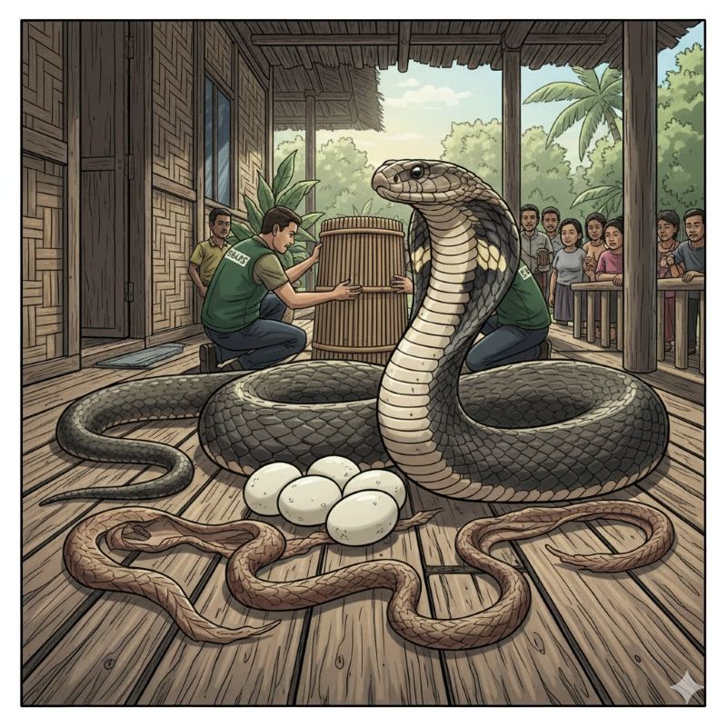 Ilustrasi ular kobra.