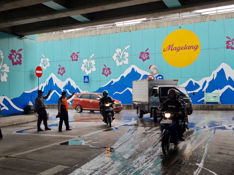 SIMBOLIS: Flyover dan semiunderpass Canguk sudah diresmikan oleh Presiden Prabowo Subianto secara daring Rabu (19/11).